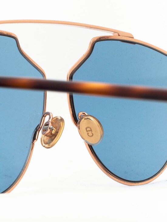 Christian Dior DiorSoRealPop Gold-Copper, Havana, & Blue Sunglasses - Picture 8 of 12